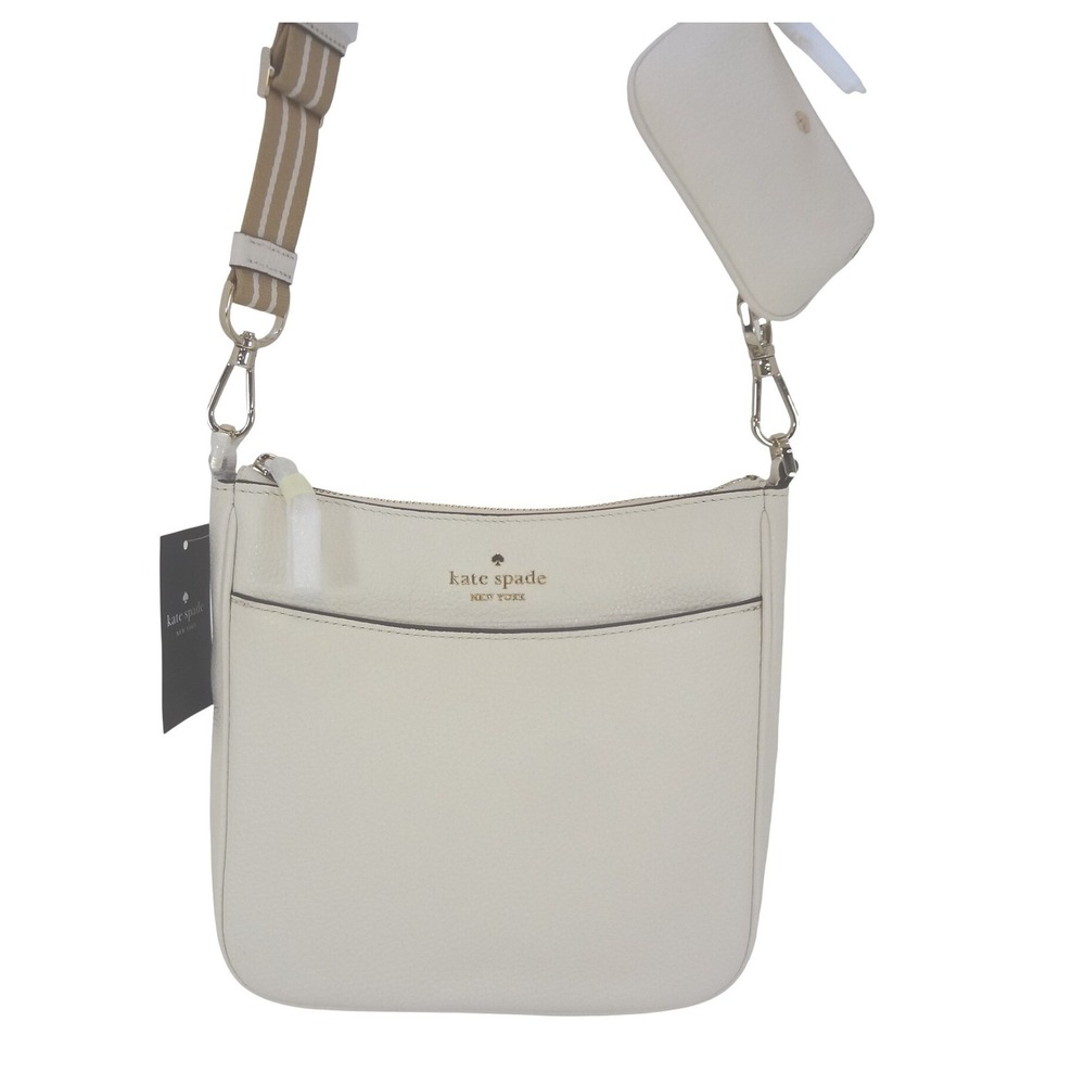 Kate Spade Rosie Swing Pack Crossbody Parchment Pebbled Leather NEW KF087